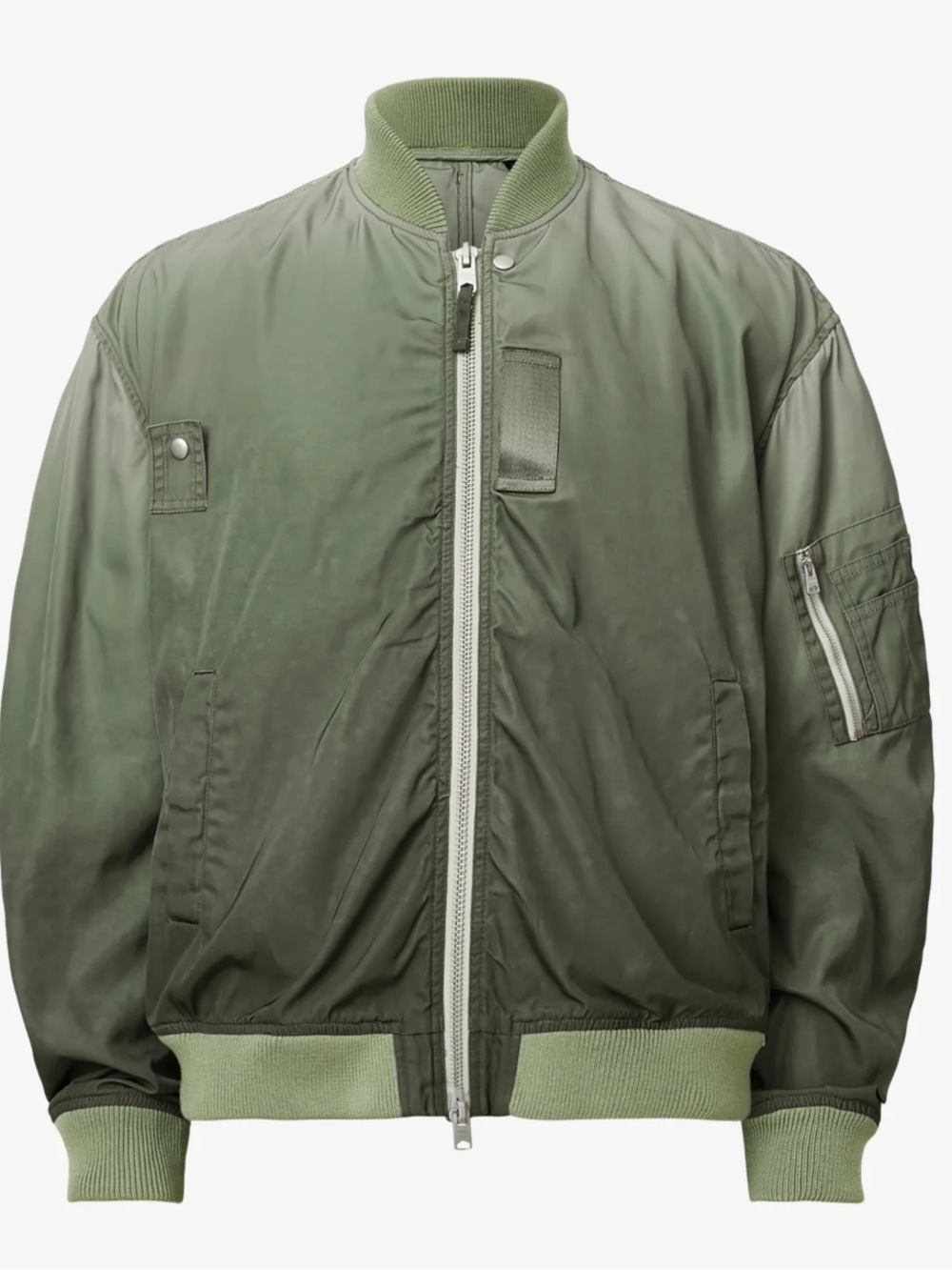 AllSaints Cascade Bomber Jacket M0240C Men’s Island Green Utility MA-1 Large